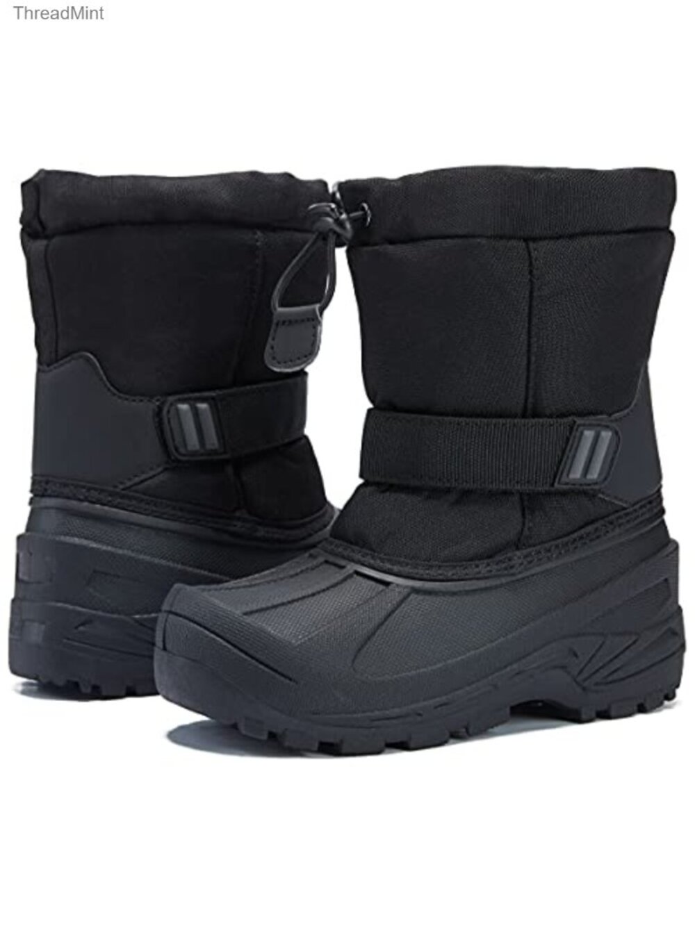 Kids Insulated Waterproof Snow Boots Faux Fur Lined Anti-Slip Winter Shoes